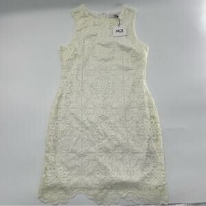 NWT Jack by BB Dakota Ivory White Lace Short Dress Bridal Wedding Bride